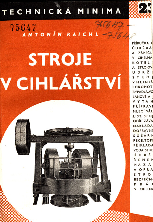 Stroje v cihlářství : údržba a obsluha