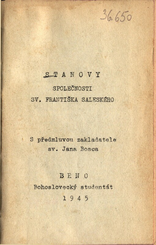 Stanovy společnosti sv. Františka Saleského