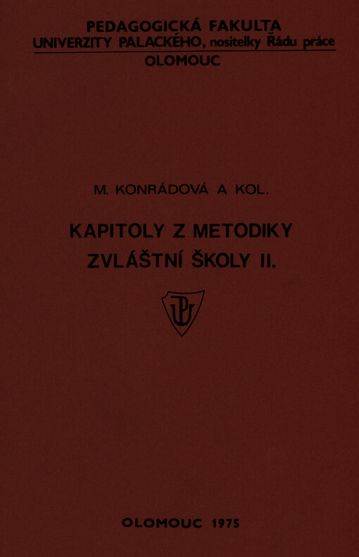 Kapitoly z metodiky zvláštní školy II.