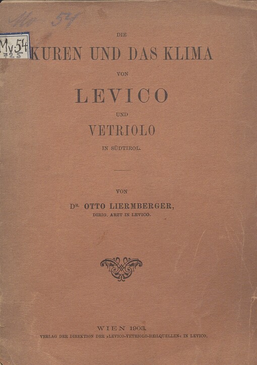 Die Kuren und das Klima von Levico und Vetriolo in Südtirol
