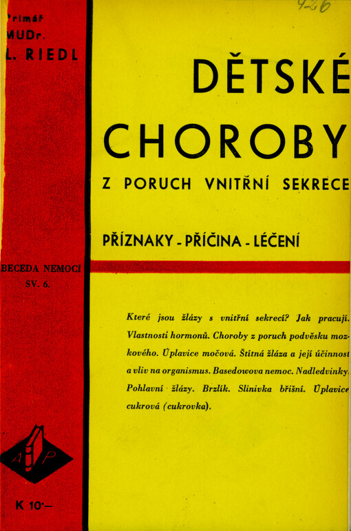 Dětské choroby z poruch vnitřní sekrece