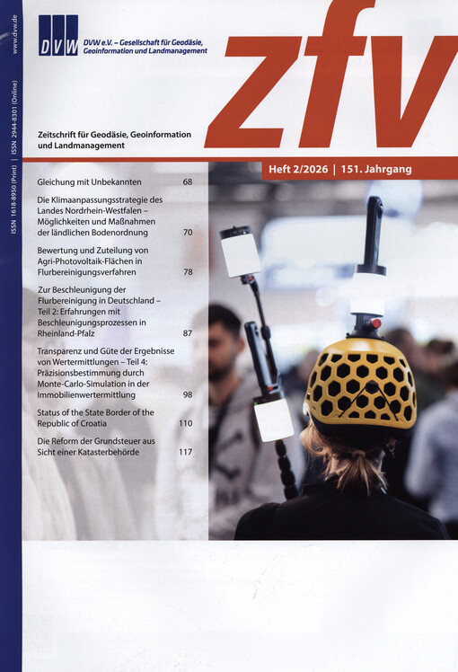 ZFV : Zeitschrift für Geodäsie, Geoinformation und Landmanagement
