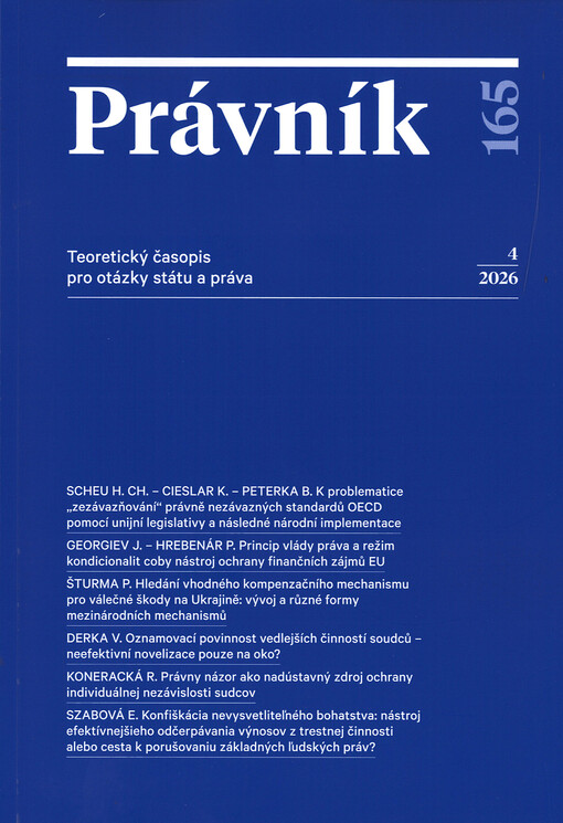 Právník : teoretický časopis pro otázky státu a práva