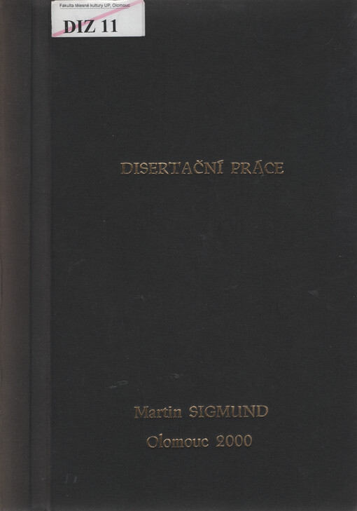 Morfologicko funkční profil chlapců ve věku Infans I, II a Juvenis ve vztahu k intenzivní pohybové činnosti