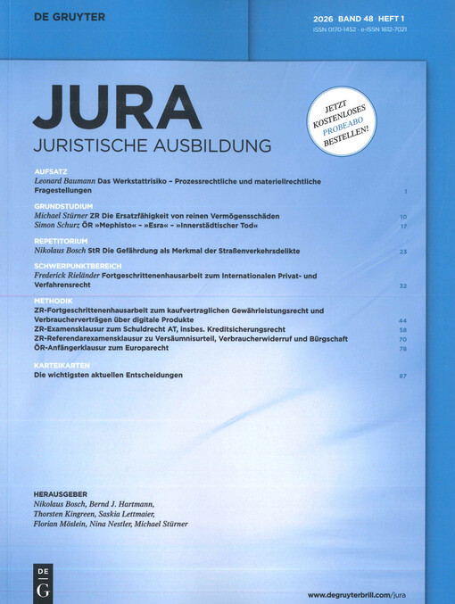 JURA : juristische Ausbildung