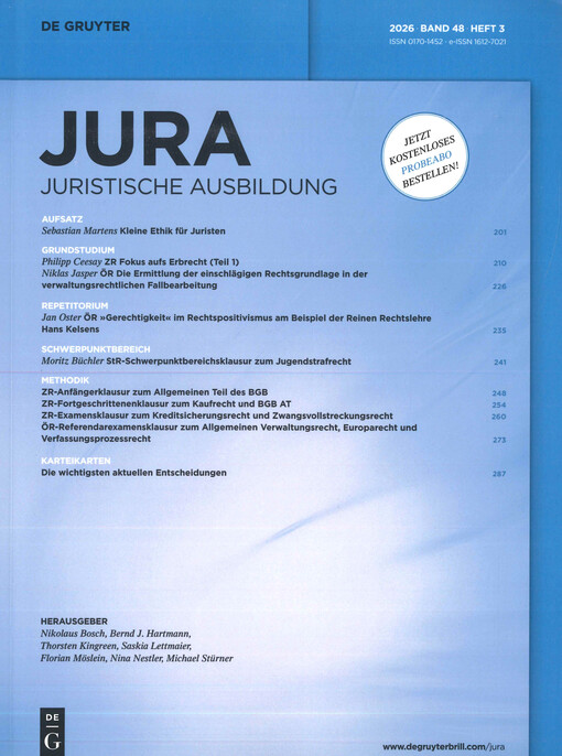 JURA : juristische Ausbildung