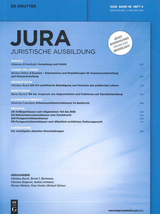 JURA : juristische Ausbildung