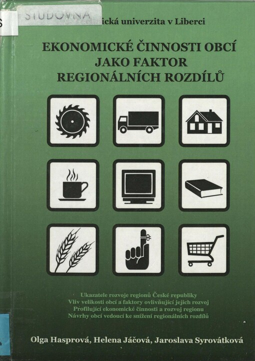Ekonomické činnosti obcí jako faktor regionálních rozdílů: studie 5