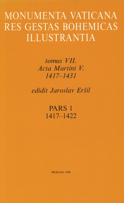 Acta Martini V. pontificis romani