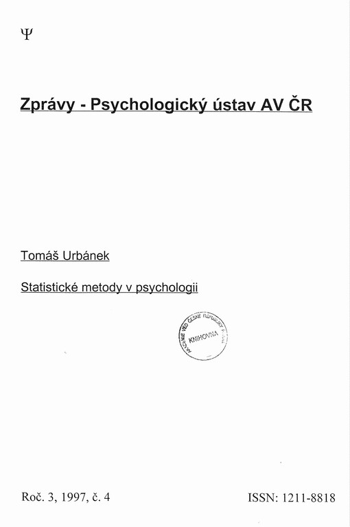 Statistické metody v psychologii