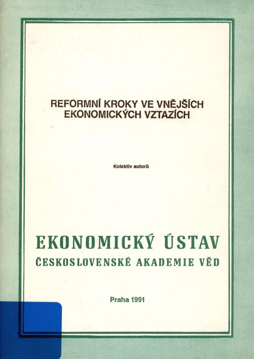 Reformní kroky ve vnějších ekonomických vztazích