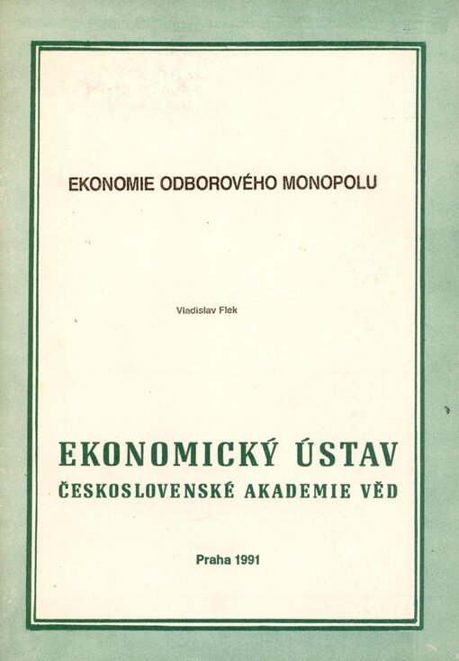 Ekonomie odborového monopolu