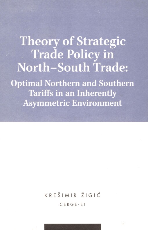 Theory of strategic trade policy in North-South trade: optimal Northern and Southern tariffs in an inherently asymmetric environment