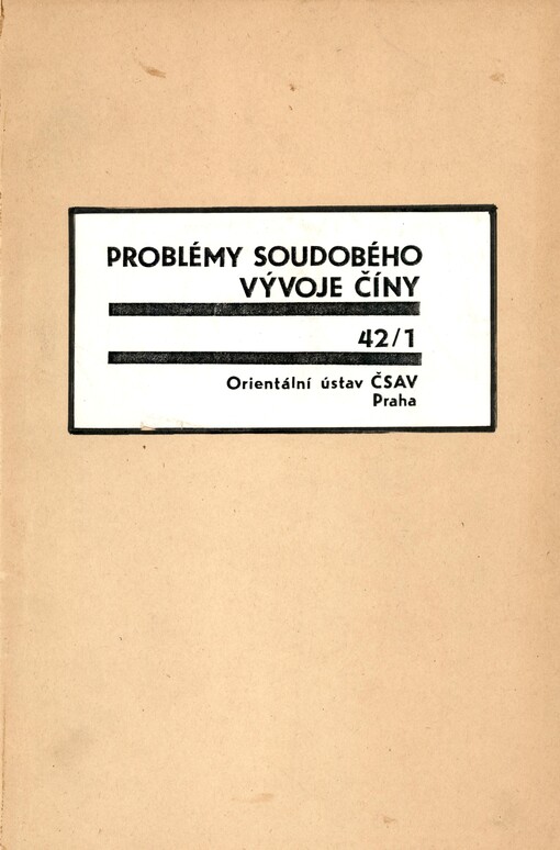 Problémy soudobého vývoje Číny