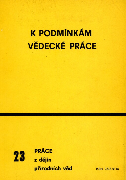 K podmínkám vědecké práce