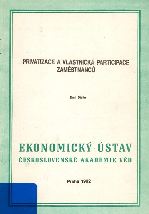 Privatizace a vlastnická participace zaměstnanců