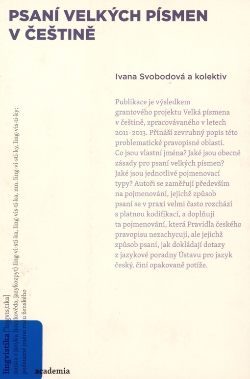 Psaní velkých písmen v češtině