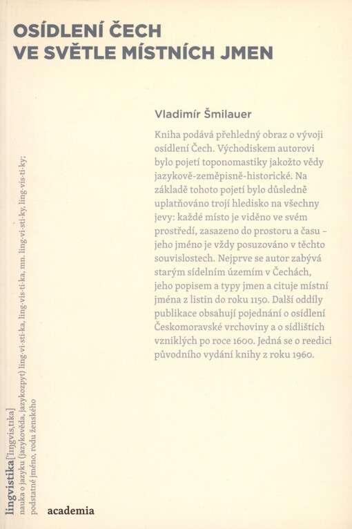 Osídlení Čech ve světle místních jmen