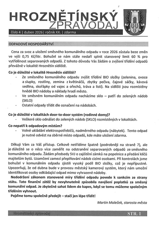 Hroznětínský zpravodaj