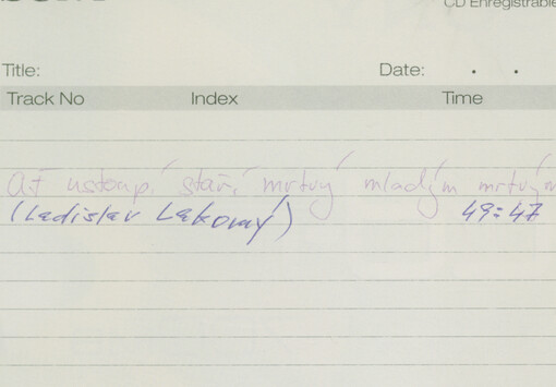 Ať ustoupí staří mrtví mladým mrtvým