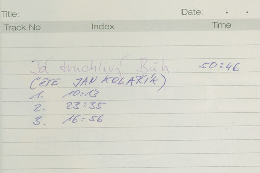 Já, truchlivý Bůh