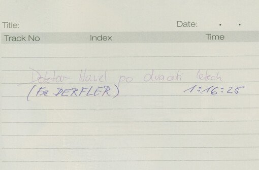 Doktor Havel po dvaceti letech