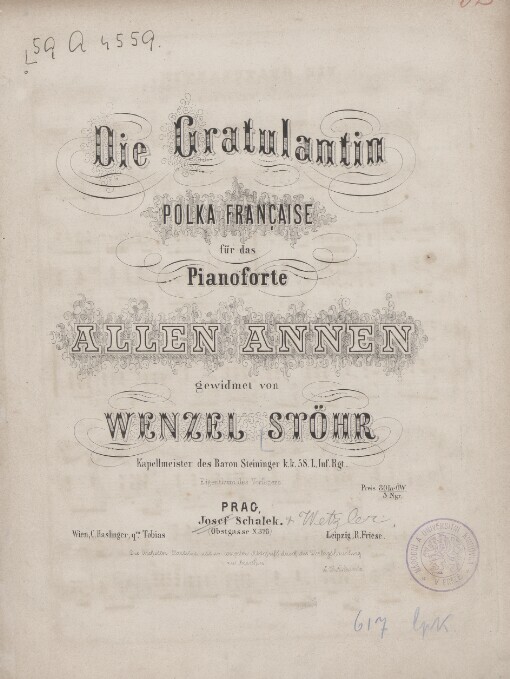 Die Gratulantin: Polka française für das Pianoforte