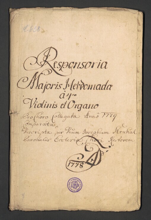 Responsoria Majoris Hebdomada: a 4ro Violinis et Organo