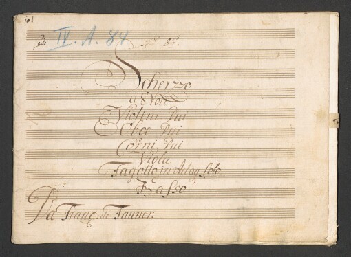 Scherzo à 8 Voci: 2 Violini, 2 Oboe, 2 Corni in F, Viola, Fagotto in Adag Solo, Basso