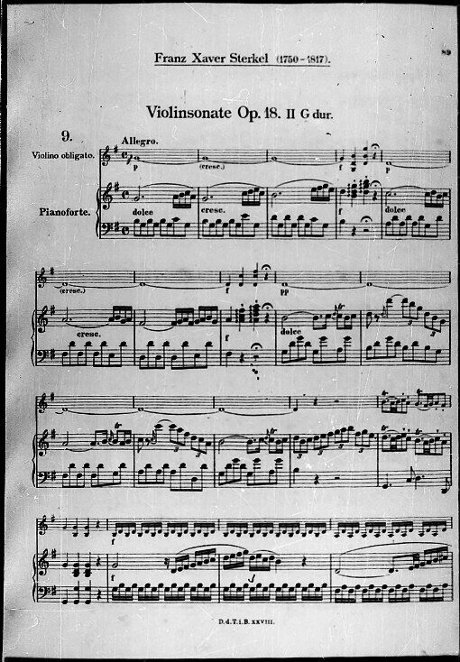 Violinsonate, Op. 18. II G dur. F. 192/2 A dur