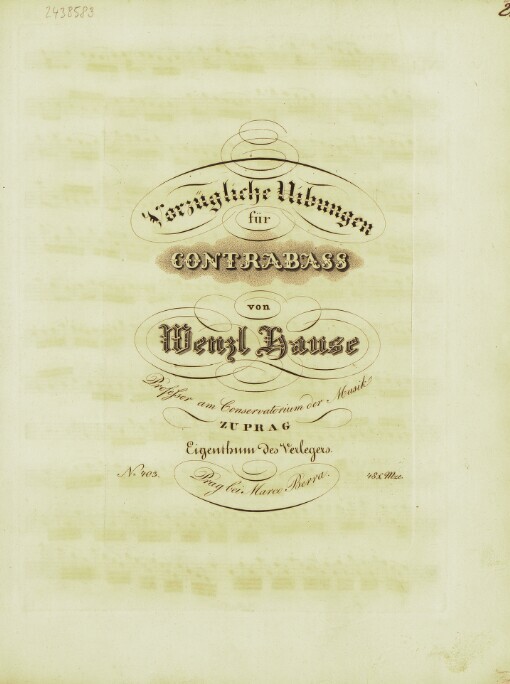 Vorzügliche Uibungen: für Contrabass