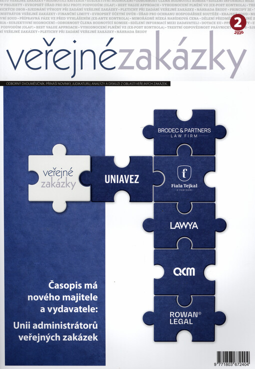 Veřejné zakázky : nový dvouměsíčník o veřejných zakázkách