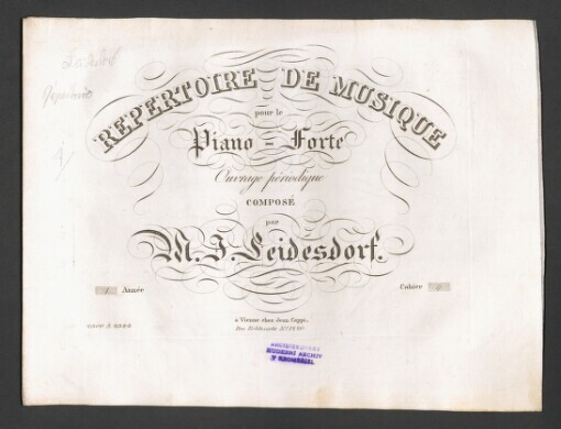 Variations sur un thême favorit du Ballet 