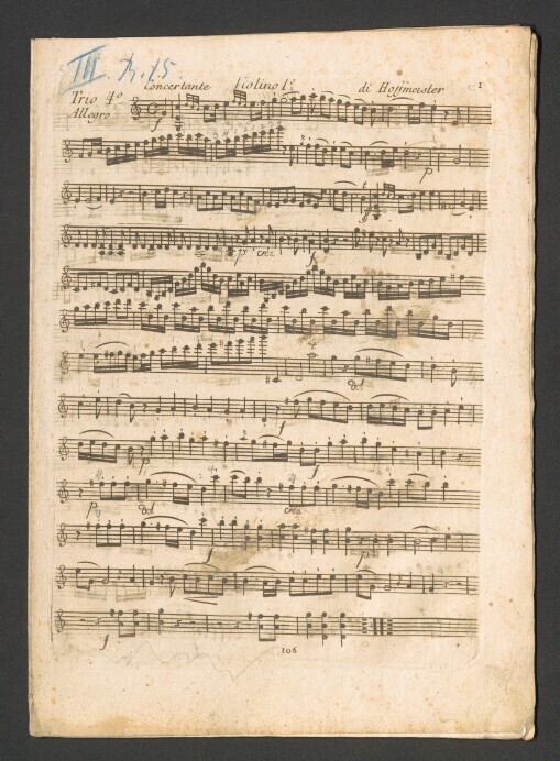 Trio IV: 2 Violini et Violoncello