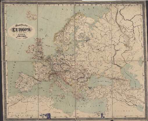 Wandkarte von Europa