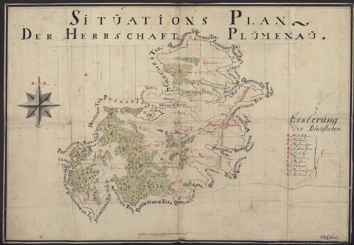 Situations Plan Der Herrschaft Plumenau
