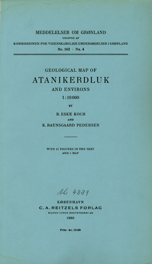 Geological map of Atanikerdluk and environs 1:10000