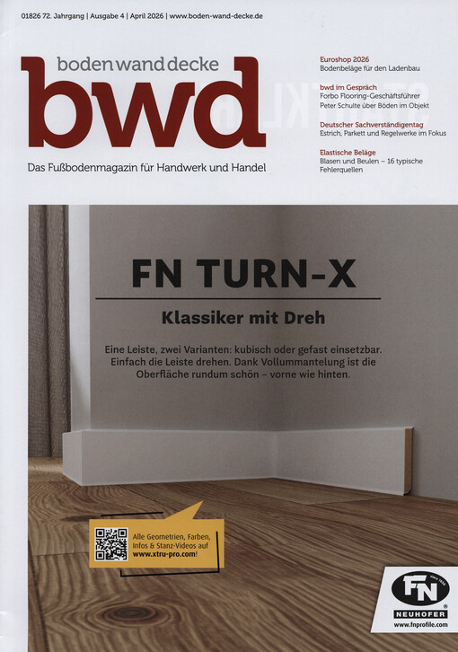 Boden, Wand, Decke : das Fußbodenmagazin für Handwerk und Handel