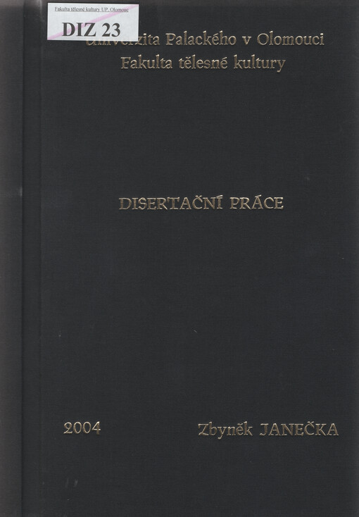 Úvod do motorické kompetence jinak zrakově disponovaných dětí a mládeže v období prepubescence a pubescence