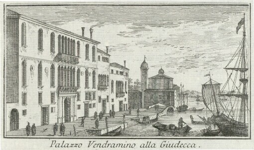 [Teatro delle fabriche piu cospicue in prospettiva, della citta' di Venezia: Che contiene le fabbriche private, o sia i palazzi piu magnifici di detta citta'. Tomo secondo] ; [60]. Palazzo Vendramino alla Giudecca