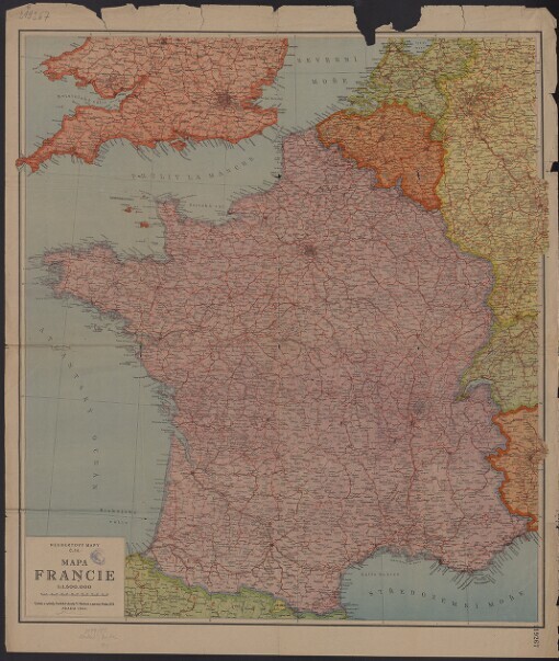 Mapa Francie: 1:1 500 000