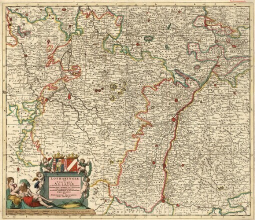 Lotharingiae et Utriusque Alsatiae in Ditiones Minores Divisarum Tractibusque Insertis et Finitimis Circumscriptarum Novissima nitidissima et Accuratissima