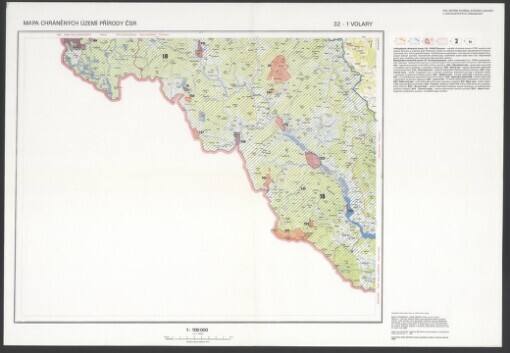 Mapa chráněných území přírody ČSR. 32-1. Volary