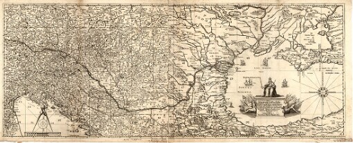 Neűe Ungarisch- und Türckische Grosse Land-Charte: nebenst den anstossenden und benachbarten Ländern von Regensburg aus biß Hundert Meil hinder Constantinopel. Dabey ein Büchlein zu geschwinden Auffsuchen der Oerte dienlich