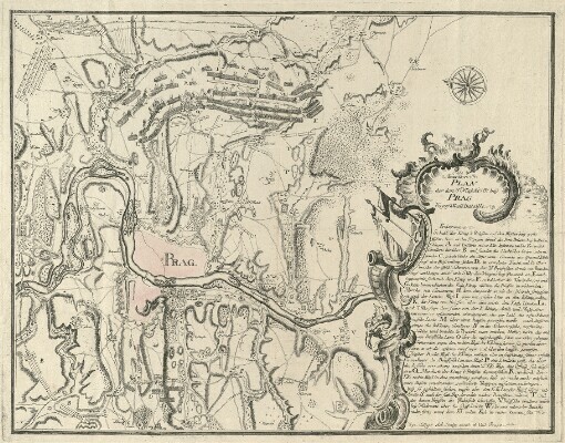 Accurater Plan der den 6 May A. 1757 bey Prag Vorgefallenen Bataille