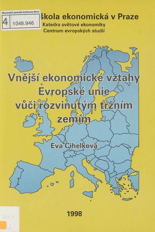 Vnější ekonomické vztahy Evropské unie vůči rozvinutým tržním zemím
