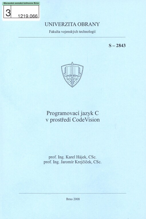 Programovací jazyk C v prostředí CodeVision