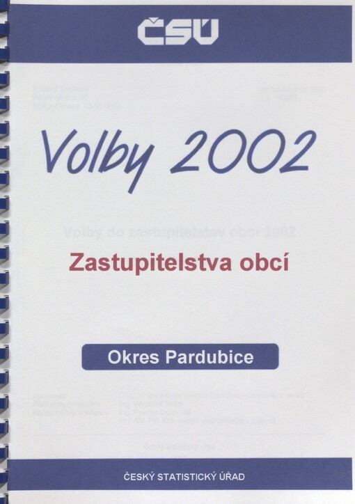 Volby do zastupitelstev obcí 2002. Okres Pardubice
