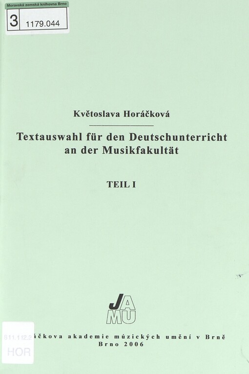 Textauswahl für den Deutschunterricht an der Musikfakultät
