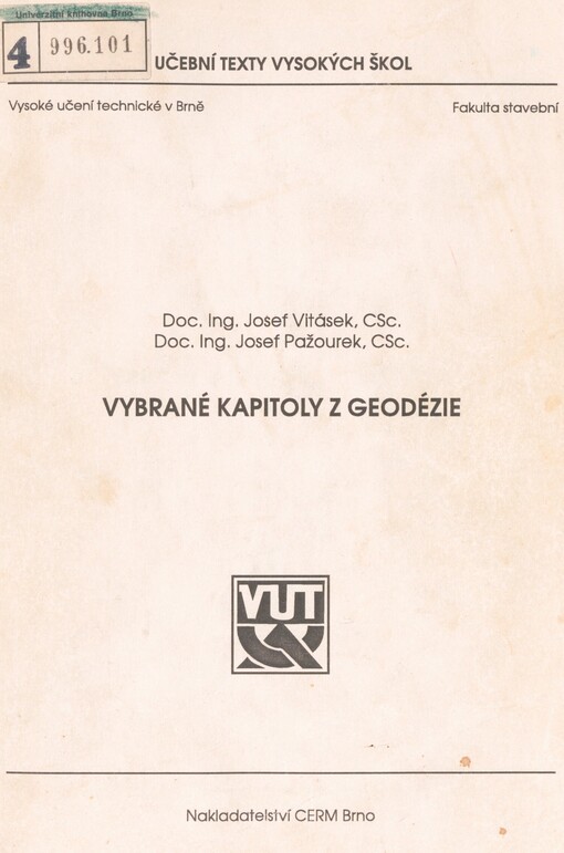 Vybrané kapitoly z geodézie